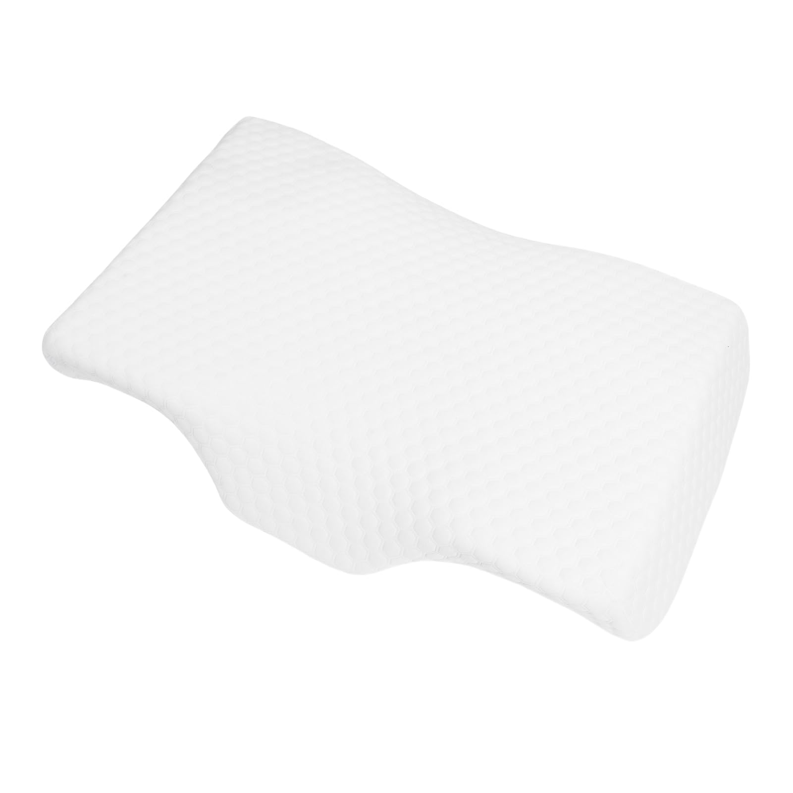 Walfront Poduszka Pod szyję z Pianki Memory, Ergonomiczna Poduszka Szyjna z Regulowanym Podparciem dla Podkładów na Brzuchu z Tyłu, Oddychająca Dzianinowa Osłona do Domu i Podróży (WHITE 52*30*10)