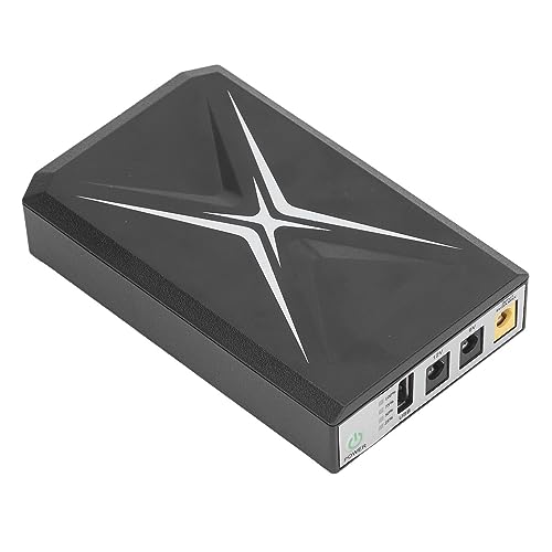 Walfront Mini DC UPS Fuente de Alimentación Ininterrumpida, Batería de Respaldo de 8800 MAh con Interfaz USB para Enrutador Módem Cámara de Seguridad Luz LED CCTV Teléfono Inteligente Uso Doméstico