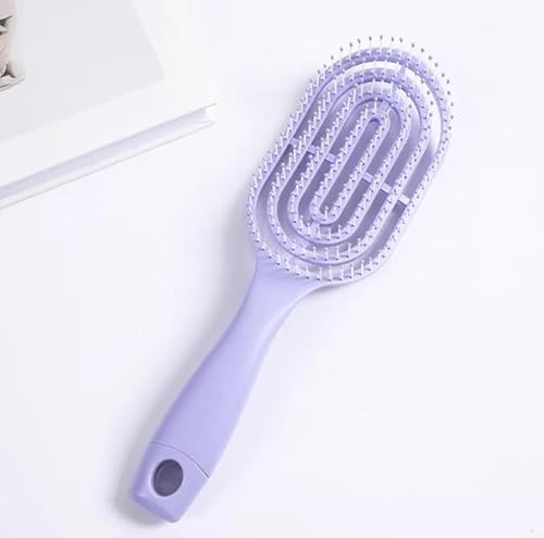 Cepillo de Pelo Antitirones, Desenredante, Masajeador, Ligero, Resistente, ABS con Mango de Cojín de Aire, Peine de Masaje, Peine de Costilla Transpirable (PURPURA)