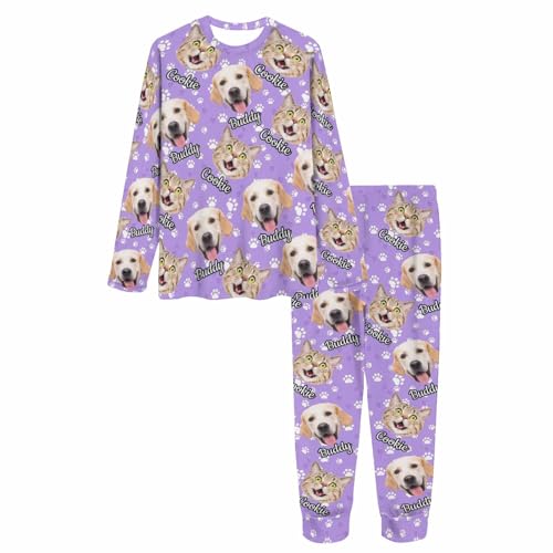 Personalized Pajamas Set For Women, Pajamas With Photo, Funny Pjs With Custom Socks4