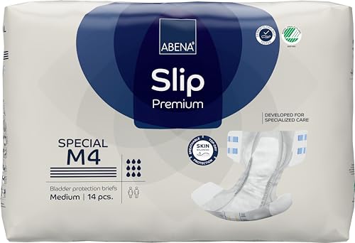 Abena Classic Design Adult Diapers Slip Special Premium Incontinence Briefs Heavy Absorbency Level 4 Medium 14 Count