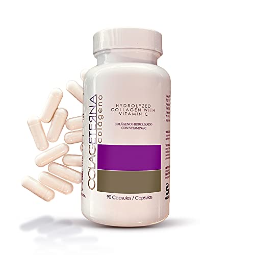 Vitasei Colageterna Collagen Powder Peptides Pills - Keto Brain Booster Capsules with Hydrolized Vitamin C