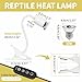 GOZILLA Reptile Heat Lamp,Turtle Light with Timing & Dimming Cycle Timer,Basking Turtle Lamp with 50W UVA/UVB Reptile Light Bulb,Goose-Neck Rotation for Amphibian and Reptiles Tanks,Terrariums.(White)