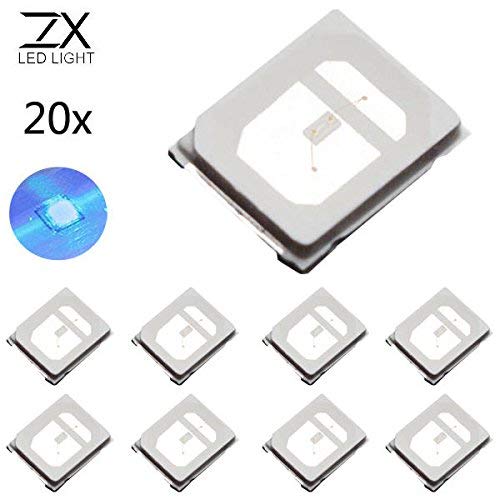 AiCheaX ZX 20 pcs 0,2 W SMD2835 Plante de lumière Bleue Qui grandit Bricolage LED Lampe puces Jardin Serre lumières Plantes