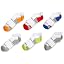 White, Orange, Red, Green, Blue, Gray