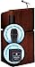 Oklahoma Sound M950/901-MY/WT/LWM-5 Mobile Combo Floor Sound Lectern with Handheld Wireless Microphone and Rechargeable Battery, Mahogany On Walnut for Audiences Up to 7500, 75 Watts Power