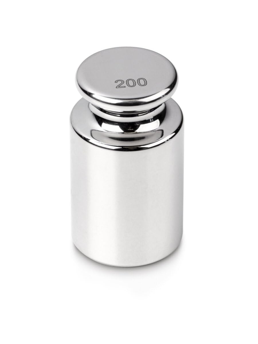 Kern 324-02 + 962-415 - Juego de pesas, clase F1, forma de botón, Acero inoxidable pulido, con certificado de calibración DAkkS