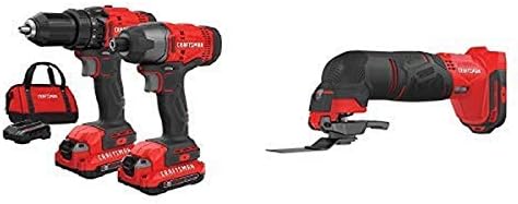 CRAFTSMAN Cordless Drill Combo Kit, 2 Tool & Oscillating Tool (CMCK200C2 & CMCE500B)