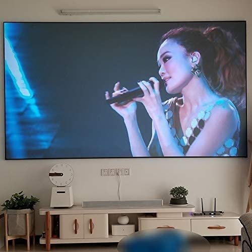 Pantalla fija de marco delgado de 84 pulgadas para proyector miniatura 4