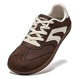 HOBIBEAR Barefoot Shoes Zero Drop Wide Fashion Sneakers for Women Men(Dark Brown, Women 9.5/Men 8.5)