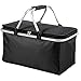 Picnic del dispositivo di raffreddamento portatile pieghevole contenitore isotermico Lunch Bag Large Market Basket Bag Black, Cesta regalo