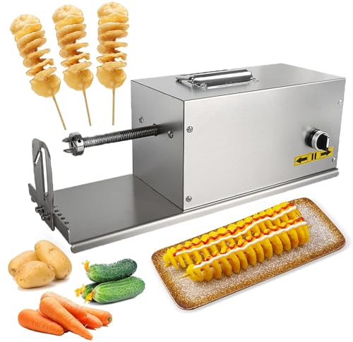 Cortadora eléctrica de papas en espiral 40W acero inox