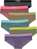ToBeInStyle Girl's Junior Pack of 6 I Heart Milan Striped Bikini Panties - One Size