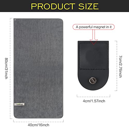 Kinhwa Microfiber Sports Towel Gym Fitness Workout Sweat Towels Absorbent Super Soft With A Magnet For Pool,Gym,Hiking,Backpacking 16Inch X 31Inch 1 Pack Dark-Gray #TOP2