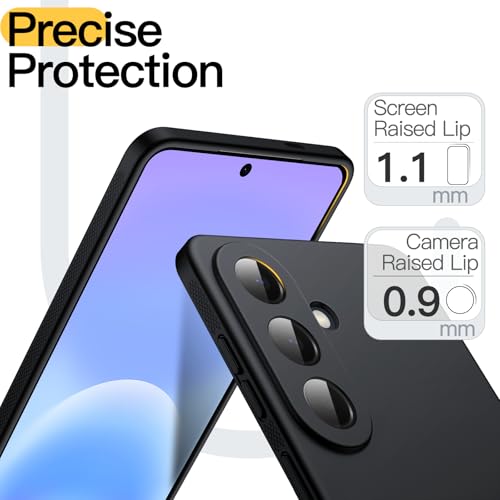 Image of JETech Slim Case for Samsung Galaxy A57, Anti-Slip, Black | Camera Lens Protection, Soft TPU Protective Phone Cover, Shockproof Protection