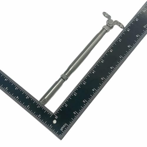 Tensor de palanca para cubierta de 1/4" Push and Go con rosca 5/16"-18 en acero inoxidable T316 miniatura 2