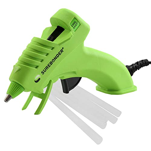 Surebonder 10W Ultra Low Temp Cool Shot Mini Glue Gun Kit with 12 Glue Sticks, Bonds Delicate Materials Like Paper, Fabric, Foam, Balloons - Clear - Image 6