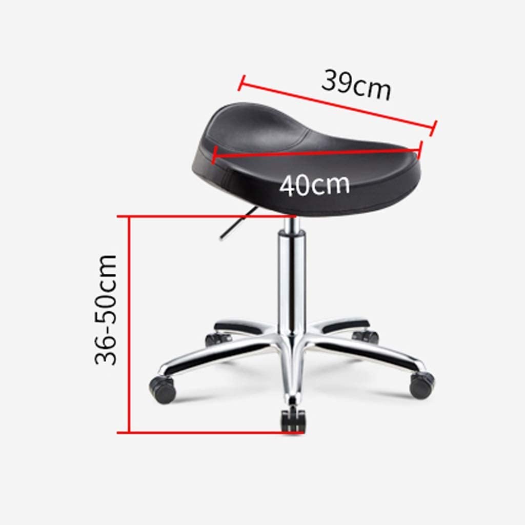 auf Rädern, robust, mit Rädern, für Massage, Spa, robust, hydraulisch, für Shop, Gitarre, Labor, Tattoo, Werkbank, medizinischer Verstellbarer Drehstuhl (Farbe: Hellbraun) Present
