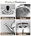 Dclobtop Whistling Tea Kettle Stovetop - 2.3 Quart Round Tea Pot for Stovetop, Silver Mirror Polished Classic Stovetop Kettle, Food Grade Material Teapot for Stove Top