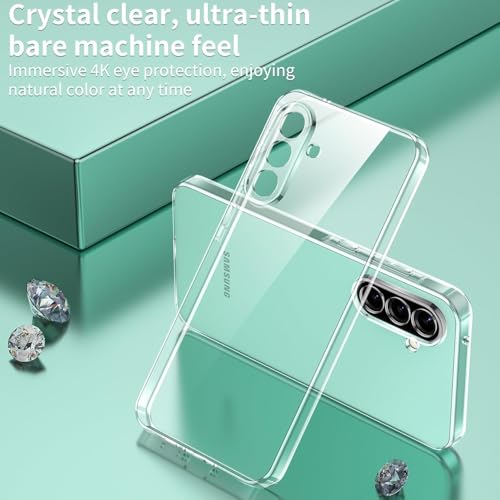 Image of DIZORO Case for Samsung Galaxy A26 5G, Military Grade Drop Protection Phone Case, Yellowing Resistant, Anti-Scratch Hard PC Back, Shockproof Hard Ultra-Thin Protective Cover, Clear