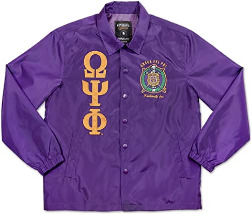 Big Boy Omega Psi/Ψ Phi Divine 9 Waterproof Mens Coach/Line Jacket [Purple] - ID#17344-139-207-0-0