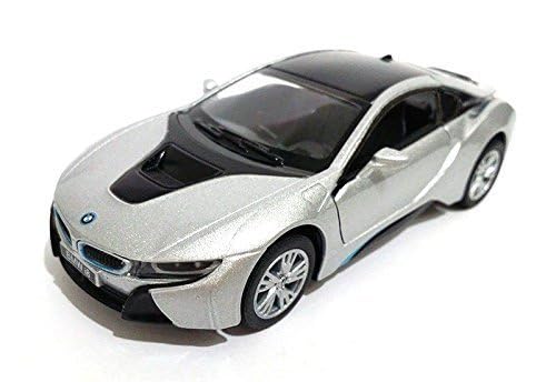Modelo a escala 1:36 BMW I8 color plata miniatura 3