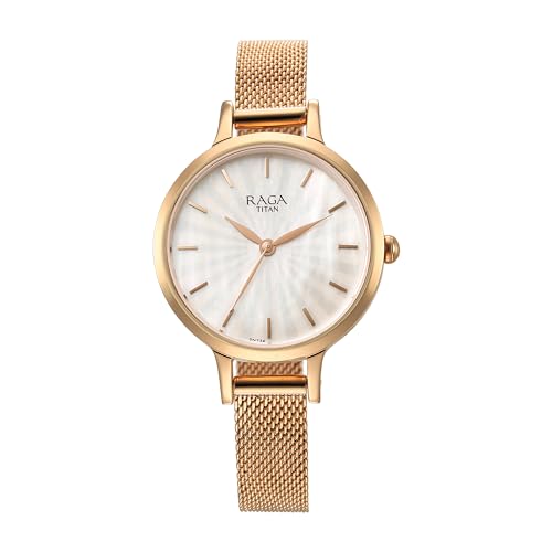 Titan Raga Power Pearls Quartz Analog Mother of Pearl Dial Metal Strap Watch for Women-NS2666WM01 (B0CLRCX3ZR) Amazon Price History, Amazon Price Tracker