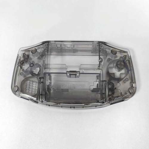 Image of Hzxkqmil Full Housing Shell Kit for Nintendo Gameboy Advance GBA Console | Custom Shell Replacement Transparent Housing Case Repair Parts with Buttons Screws + Tools Kit for GBA Console,Clear Black