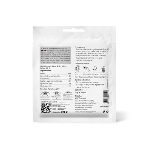 Image of bbold Microneedle Pimple Patches for face salicylic acid | Pimple Remover Acne Patch with Hyaluronic Acid Fights Acne from the Root & Reduces Acne Scarring - 45 Patches (Pack of 5)