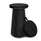 Folding Stool, Foldable Collapsible Seat，Retractable Portable Telescopic Stool for Adults，2021 Upgraded Small and Lightweight Expandable Stool for Fishing Camping Outdoor Travel Garden，Load 400lbs