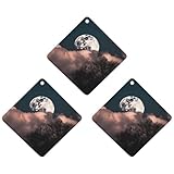 Lot de 3 désodorisants à suspendre pour voiture, cartes parfumées, pleine lune, aromathérapie, rétroviseur, pour armoire, salle de bain, losange