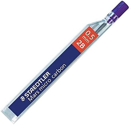 STAEDTLER Mars micro carbon 250 0.5mm - 2B - HB - HB - 2H - Pencil lead refills - 4 Tubes / Packs (48 Leads)