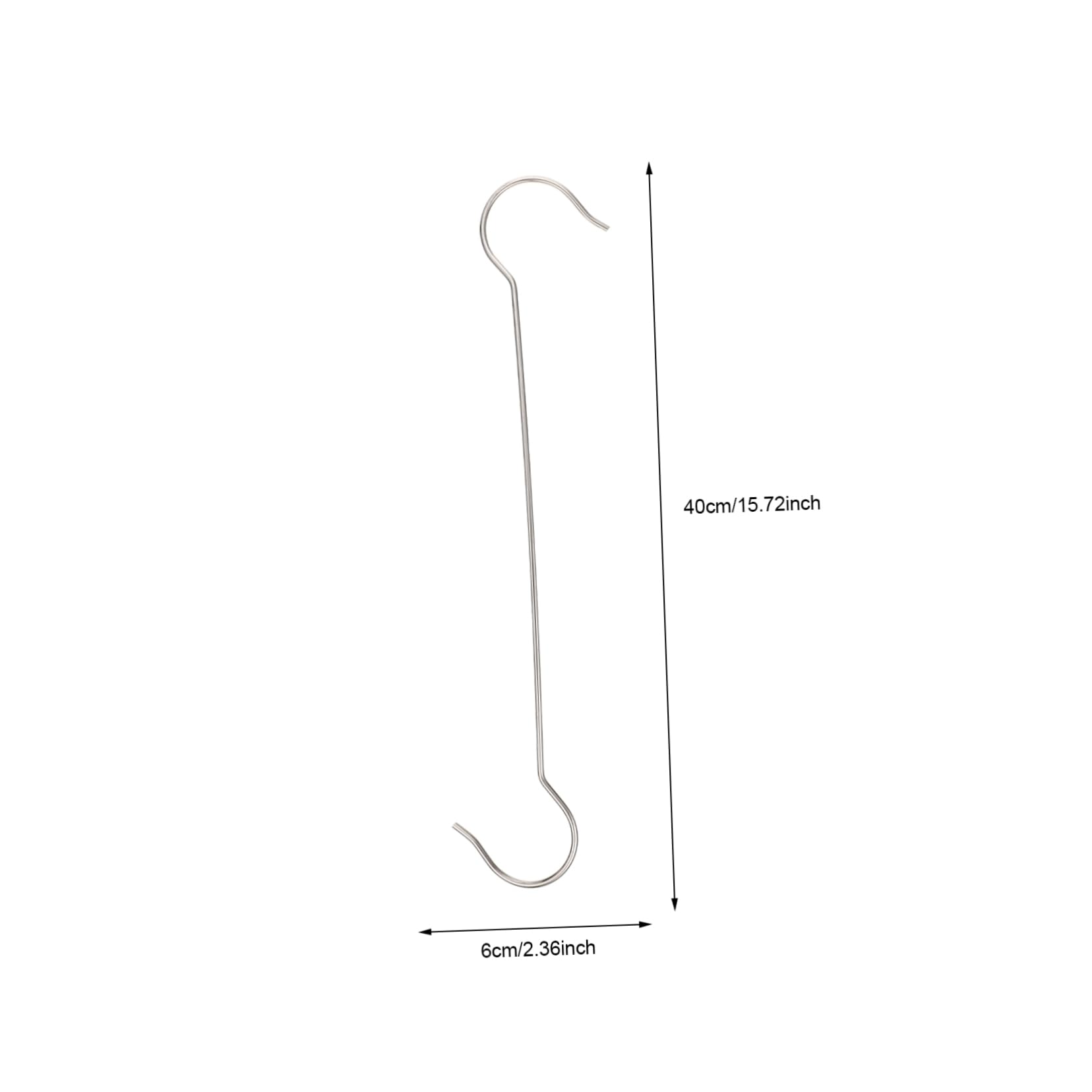 ibasenice 6Pcs Long S Hooks for Hanging Plants Bird Feeders Kitchen Tools Durable Extension Hooks Design for Outdoor Use