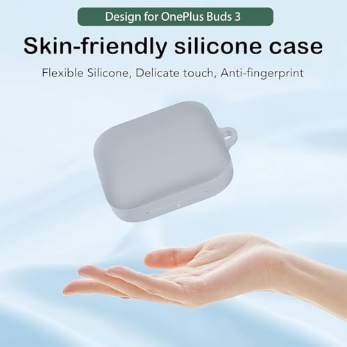 Image of Silicone Case Cover Compatible for OnePluss Buds 3 -Grey