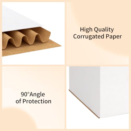Image of RLAVBL 30 Pack Shipping Boxes Assorted Sizes 8x6x4 & 9x6x4 & 10x7x5, White Corrugated Cardboard Mailers for Packing, Mailing, Business