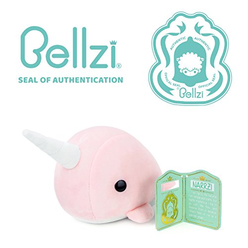 Bellzi Pink Narwhal Stuffed Animal Plushie - Soft Kawaii Plush Toy - Cute Plushies For All Ages - Narwhali #TOP5
