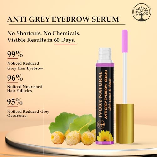 Image of Grey Eyebrow Serum (10ml) - Ayush Ministry Certified - Rejuvenates, Nourishes, and Restores Natural Color of Eyebrows | Both Men & Women