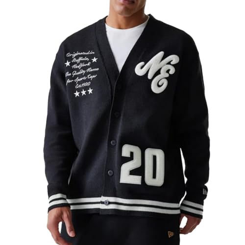 Cardigan en tricot New Era logo noir idéal pour les sorties urbaines