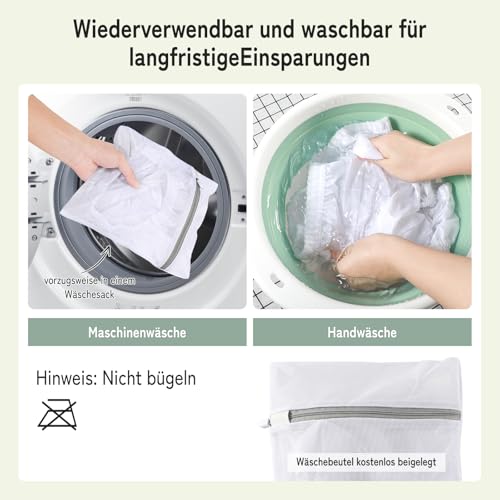 Carer Auslaufsichere Unterwäsche für Erwachsene für Inkontinenz, waschbar, geräuscharm Kunststoffhose Unisex, 2 Stück Weiß L