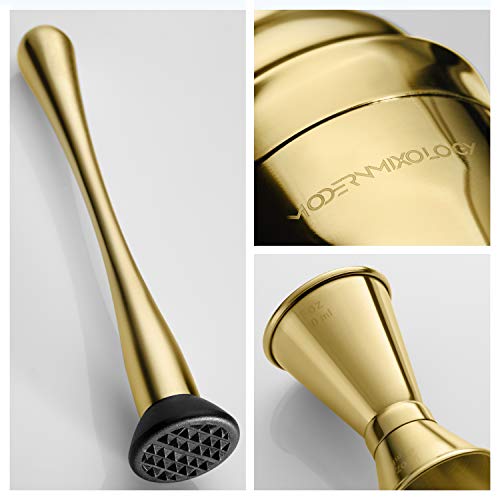 Conjunto de coqueteleira para bebidas // Kit de barista portátil de 8 peças com conjunto de ferramen