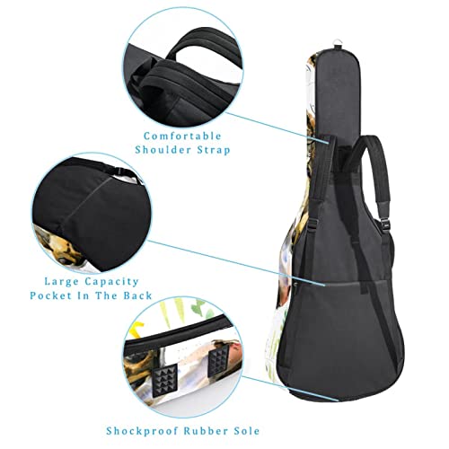 Hondank Housse imperméable pour guitare acoustique avec double bandoulière et poche Motif fleurs de cerisier… - Les Beatles, Paul McCartney, John Lennon, RIngo Starr, George Harrison Hondank Housse imperméable pour guitare acoustique avec double bandoulière et poche Motif fleurs de cerisier… – Image 4