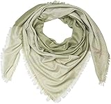 material blando styleBREAKER pañuelo cuadrado XXL con motivo de rombos y rayas en estilo étnico y deshilachados, chal, pañuelo, de señora 01016128, color:Blanco-oliva