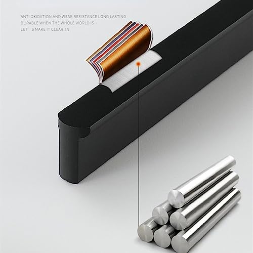 Poignées de meubles Laskine en alliage de zinc noir doré de 1200mm