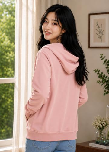 Image of ADBUCKS Women's Cotton Winter Jacket Sweatshirts Casual Drawstring Clothes Zip Up Hoodie With Front Pocket Ii Womens Hoodies Ii Womens Jacket Ii Winter Sweater Hoodie For Women & Girls