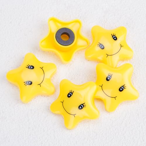Imanes decorativos botón estrella con carita feliz 5 unidades miniatura 4