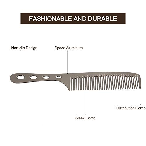 Professional Anti-Static Comb - Aviation Aluminum Portable Stylist Salon Use (#3) - Image 4