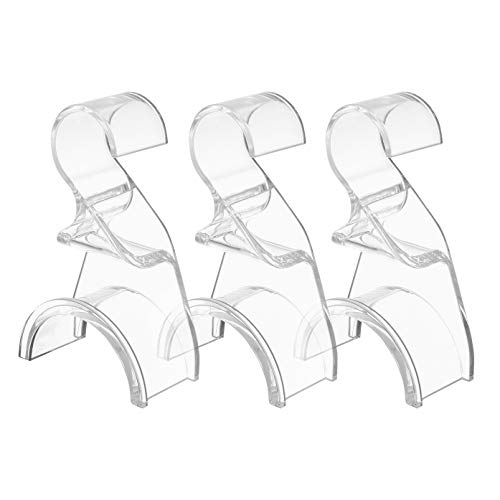 Clear Purse Hanger Closet 3 Pack, Acrylic Purse Hooks for Closet