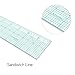 KEARING Clear Sewing Graph Fashion Design Ruler with Holes, Sandwich Line, 2 x 18, Zero Centering, Transparent Pattern Grading Dress Making Ruler for Sewing Quilting Design