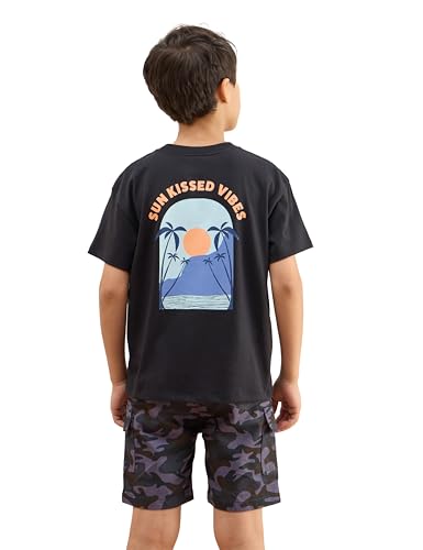 Image of Amazon Brand - Symbol Boys 100% Cotton Oversized Graphic Printed Half Sleeves T-Shirt | Age 6-14 Years