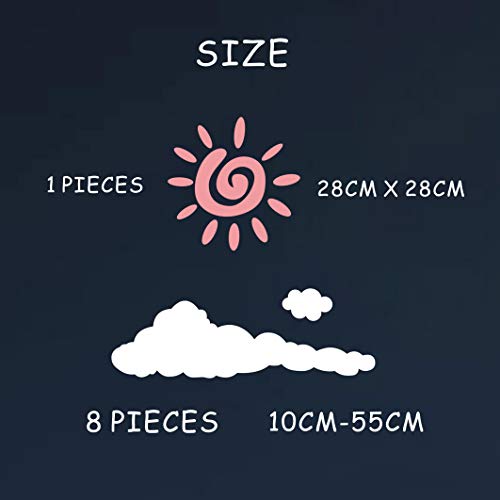 Vinilos Decorativos de Nubes y Sol para Pared Infantil miniatura 5